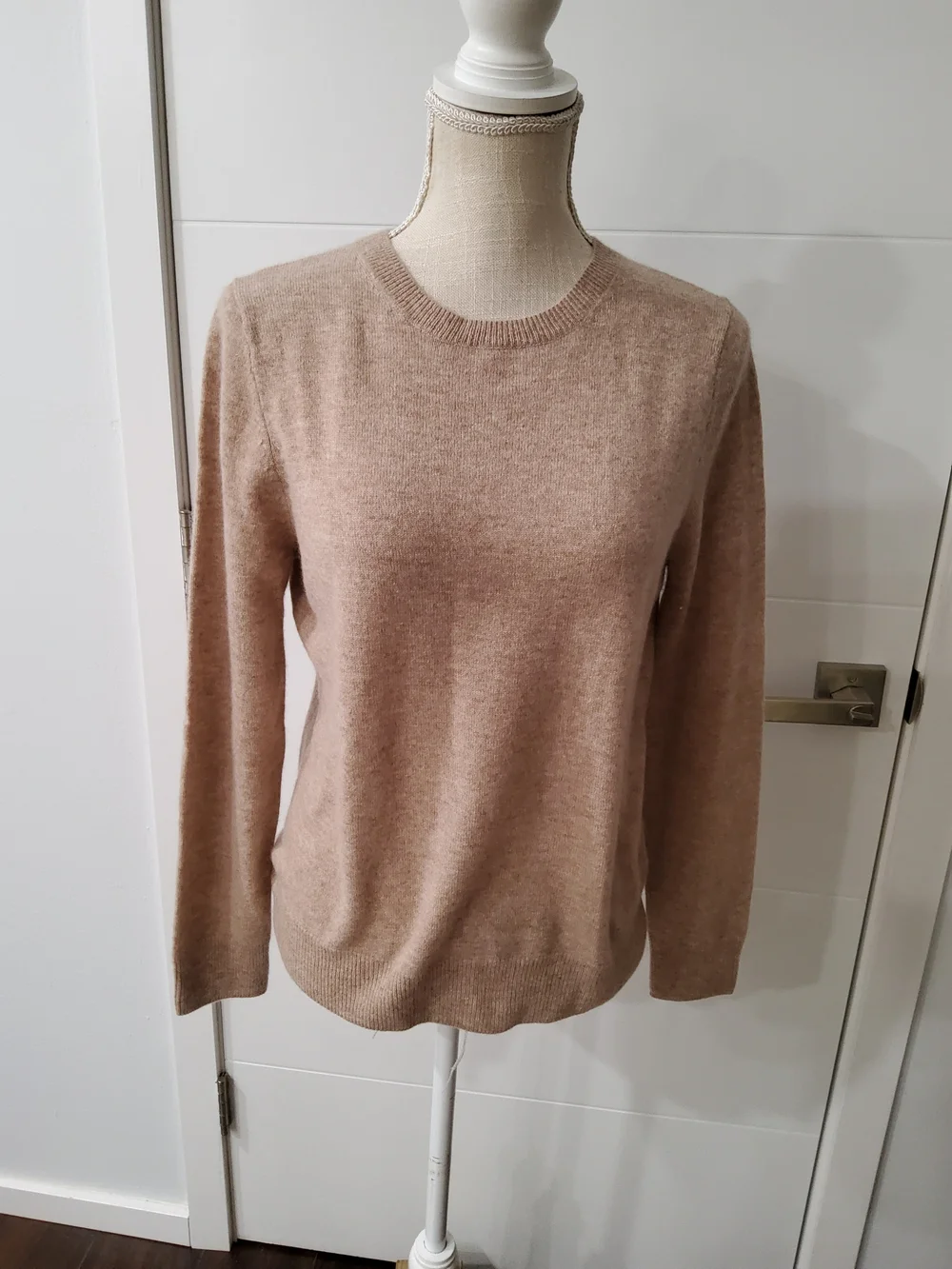 Quince Beige Crewneck Sweater